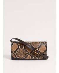 ME+EM - Snake Embossed Small Clutch+Crossbody Bag - Lyst