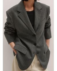 ME+EM - Pinstripe Intelligent Oversized Blazer - Lyst