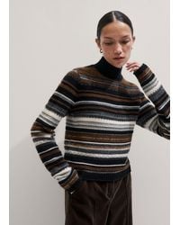 ME+EM - Textured Stitch Relaxed High Neck Jumper - Lyst