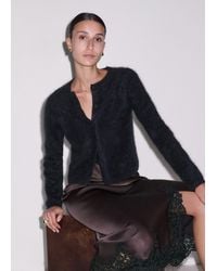 ME+EM - Brushed Cashmere Straight Knit Cardigan - Lyst