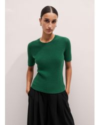 ME+EM - Cashmere Slim Rib Knit Tee - Lyst