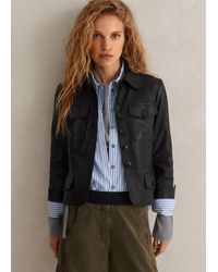 ME+EM - Washed Leather Fitted Utility Jacket - Lyst