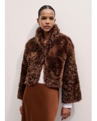ME+EM - Luxe Shearling Crop Jacket - Lyst
