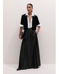 ME+EM - Metallic Dramatic Pleated Full Length Skirt - Lyst