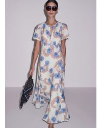 ME+EM - Entwining Botanical Print Maxi Dress + Slip - Lyst