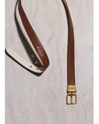 ME+EM - Reversible Belt Dark Tan-Buttercream - Lyst