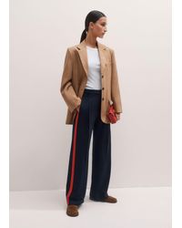 ME+EM - Wool-Blend Side Stripe Tailored Trouser/Bitter - Lyst