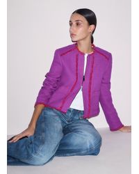 ME+EM - Fringe Detail Straight Fit Jacket - Lyst