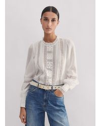 ME+EM - Cotton Voile Lace Top - Lyst