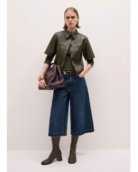 ME+EM - Crease Front Denim Culotte - Lyst