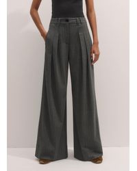 ME+EM - Pinstripe Pleat Front Wide-Leg Trouser - Lyst