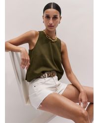 ME+EM - Crease-Less Linen Crop Shell Top - Lyst