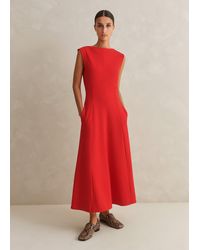 ME+EM - Travel Tailoring Boat Neck Midi Dress - Lyst