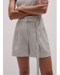 ME+EM - Striped Short + Belt Ivory-Cinnamon - Lyst