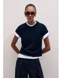 ME+EM - Shrunken Straight Knit Baby Tee - Lyst