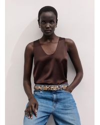 ME+EM - Silk Satin Tank Top - Lyst