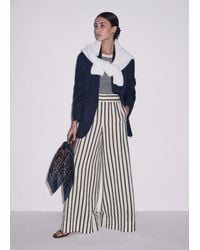 ME+EM - Spring Stripe Wide-Leg Trouser - Lyst