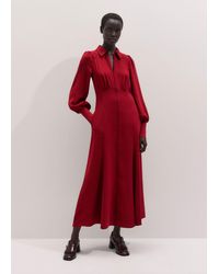 ME+EM - Crepe Statement Sleeve Maxi Dress - Lyst