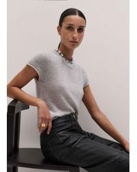 ME+EM - Merino Cashmere Silk Shrunken Baby Tee - Lyst