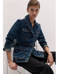 ME+EM - Slim Fit Utility Jacket Authentic Dark Wash - Lyst