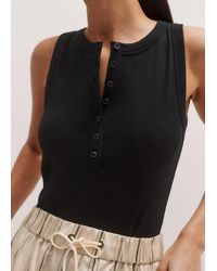 ME+EM - Ultimate Button Down Rib Vest - Lyst