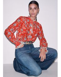 ME+EM - Ornate Floral Paisley Print Blouse - Lyst