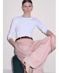 ME+EM - Cotton Rib Long Sleeve Top - Lyst