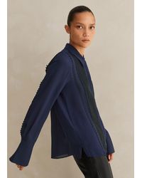 ME+EM - Silk Tux Shirt + Elasticated Sleeve Holders - Lyst