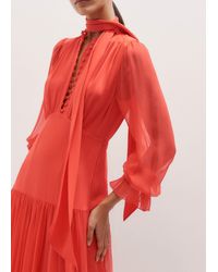 ME+EM - Silk Full-Length Dress + Tie - Lyst