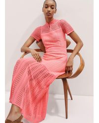 ME+EM - Conceal + Reveal Stitch Knit Maxi Dress - Lyst