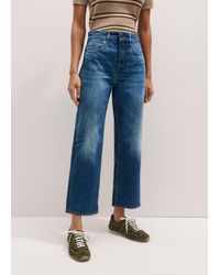 ME+EM - Two-Tone Straight Crop Jean - Lyst