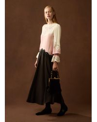 ME+EM - Silk Color Block Lace Maxi Dress + Belt - Lyst