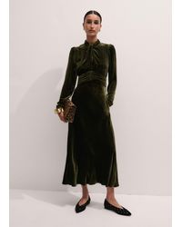 ME+EM - Silk Blend Velvet Maxi Dress - Lyst