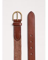 ME+EM - Round Raffia Belt Blush-Tan - Lyst