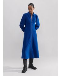 ME+EM - Cord Velour + Ponte Midi Shirt Dress - Lyst
