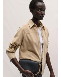 ME+EM - Luxe Suede Straight Shirt - Lyst