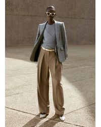 ME+EM - Tailored Wide Tapered Trouser + Belt - Lyst