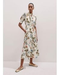 ME+EM - Floral Garden Print Midi Dress - Lyst