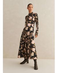 ME+EM - Romantic Floral Print Fit And Flare Maxi Dress - Lyst