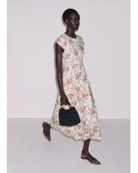 ME+EM - Creaseless Linen Ornate Floral Paisley Print Maxi Dress Light Cream-Multi - Lyst