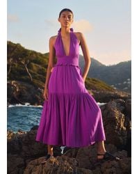 ME+EM - Cheesecloth Halterneck Maxi Dress - Lyst