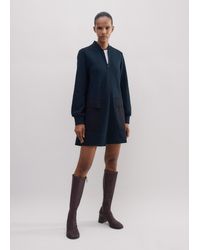 ME+EM - Mix Media Sweatshirting Swing Dress - Lyst