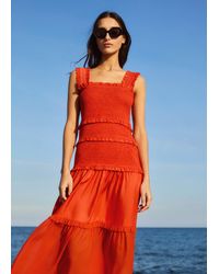 ME+EM - Silk-Blend Shirred Full-Length Dress + Strap - Lyst