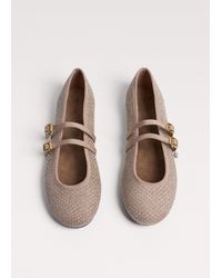 ME+EM - Mesh Round Toe Ballerina - Lyst