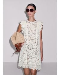 ME+EM - Cotton Lace Mini Dress + Slip - Lyst