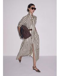 ME+EM - Crease-Less Linen Spring Stripe Maxi Dress + Belt - Lyst
