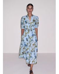 ME+EM - Cotton Floral Garden Print Midi Dress - Lyst