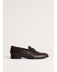 ME+EM - Square Toe Loafer Tan-Chocolate - Lyst