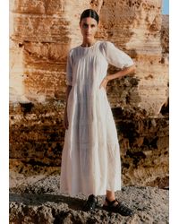 ME+EM - Cotton Delicate Embroidery Maxi Dress - Lyst