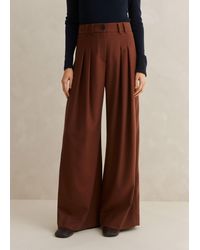 ME+EM - Flannel High-waisted Wide-leg Trouser - Lyst